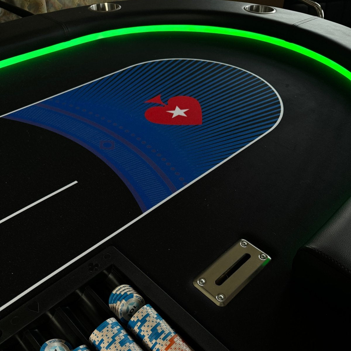 Pokertafel | led verlichting | inklapbaar - Pokertafelshop.nl