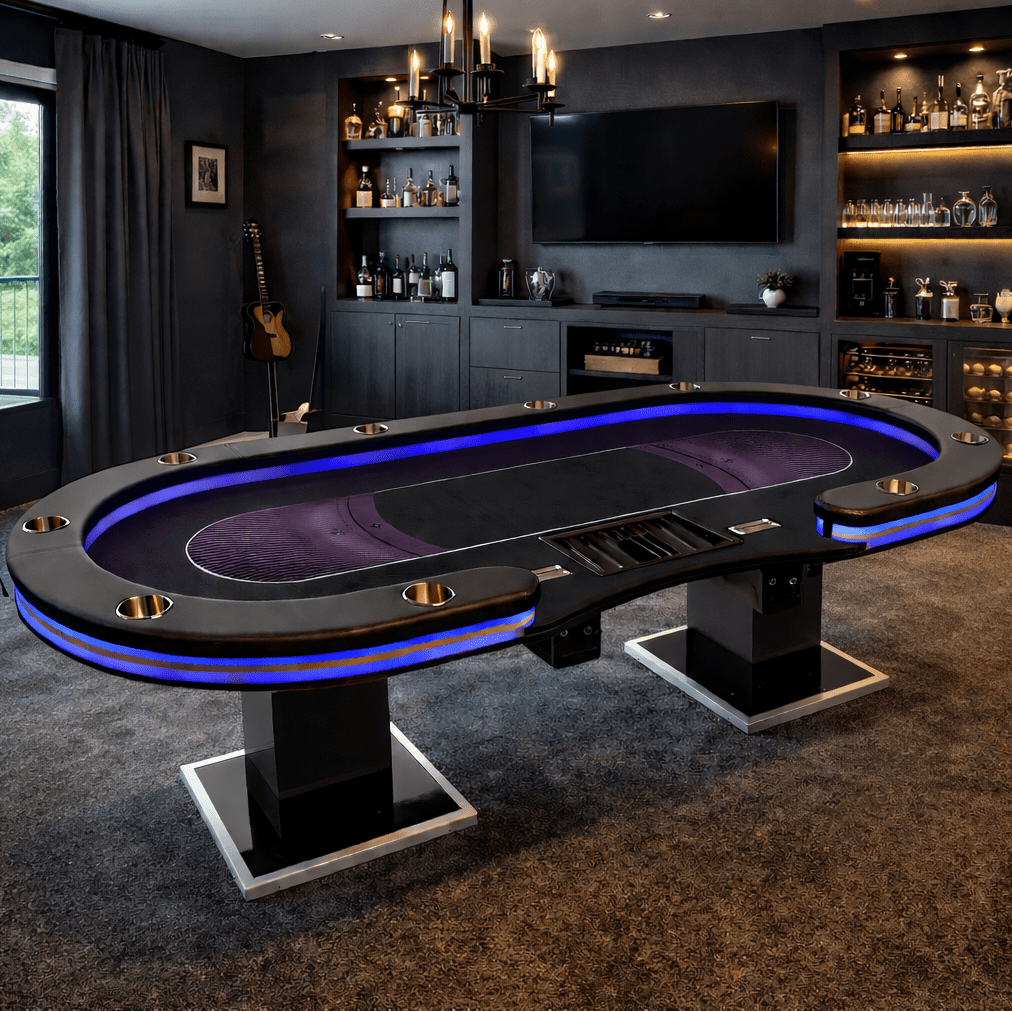 Luxe Professionele Pokertafel | Dubbele dropbox - Pokertafelshop.nl