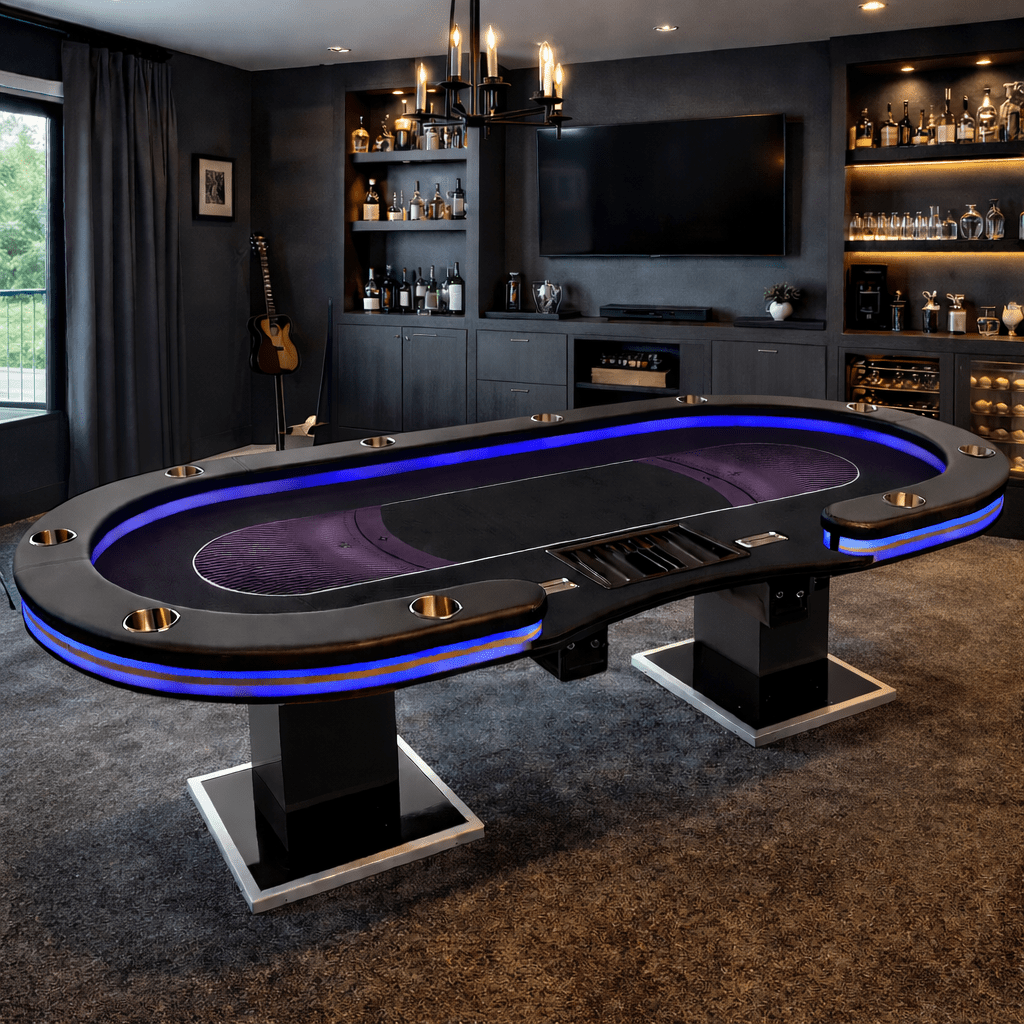 Luxe Professionele Pokertafel | Dubbele dropbox - Pokertafelshop.nl